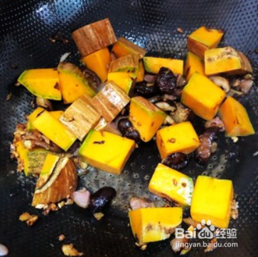香菇火腿南瓜饭的做法