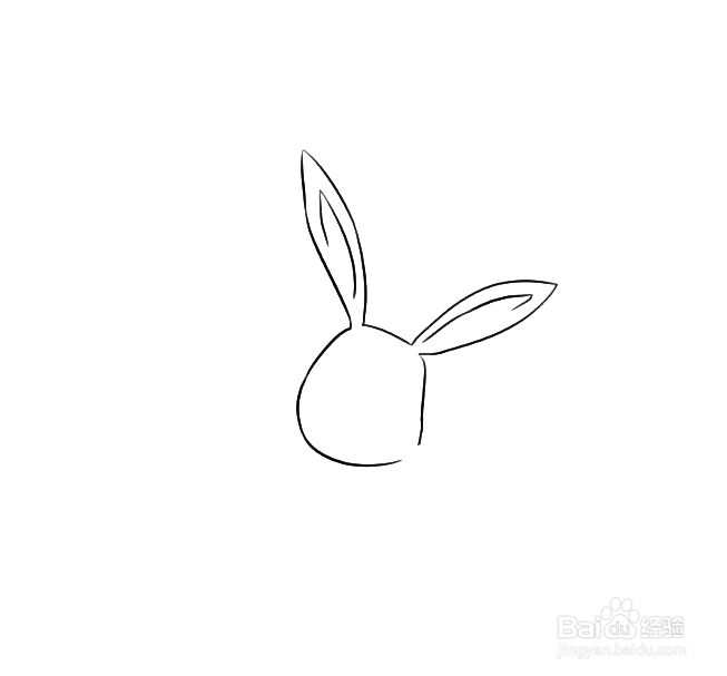 如何手工画怀抱萝卜的兔子简笔画？