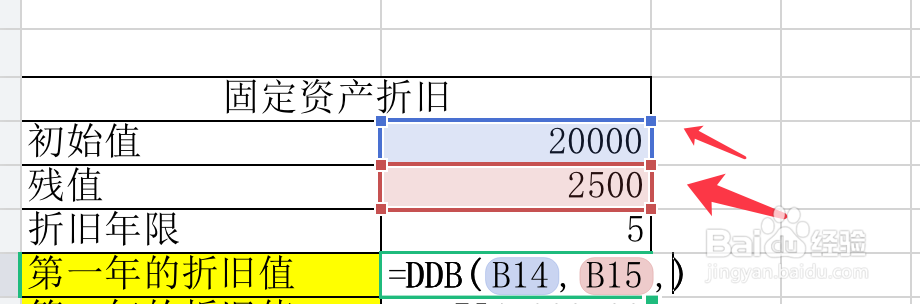 如何用双倍余额递减法计算折旧值