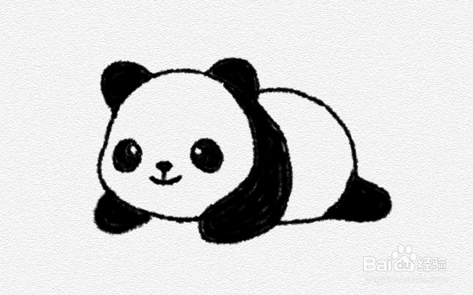 大熊猫的简易画法图片