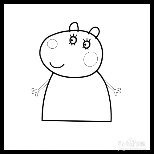 怎么画羊妈妈简笔画(小猪佩奇)