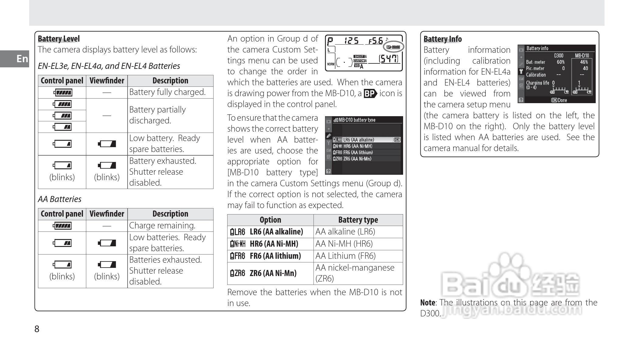 NIKON MB-D10多功能电池匣使用说明书:[3]