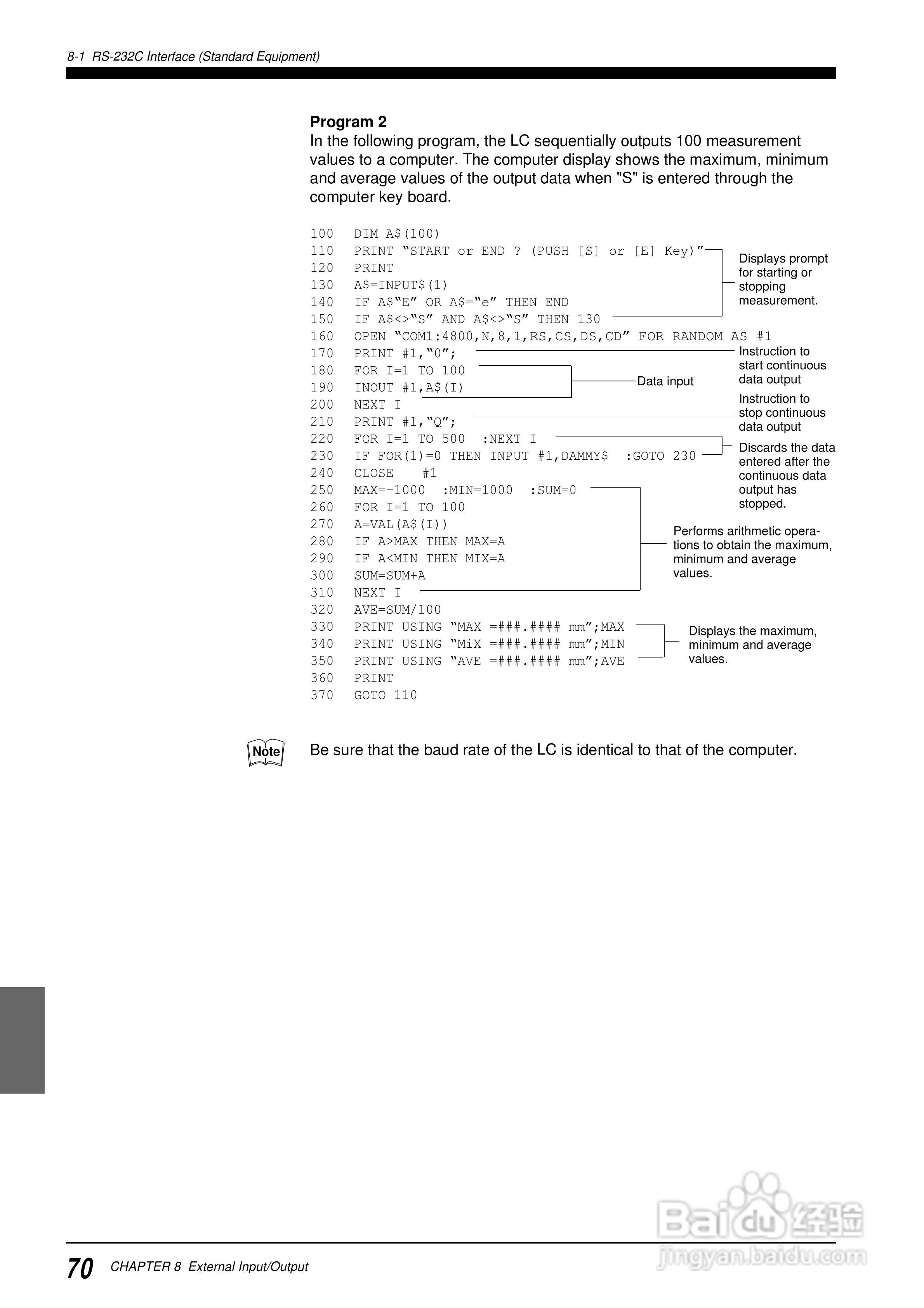 基恩士LC 系列類比感測器控制器说明书:[8]