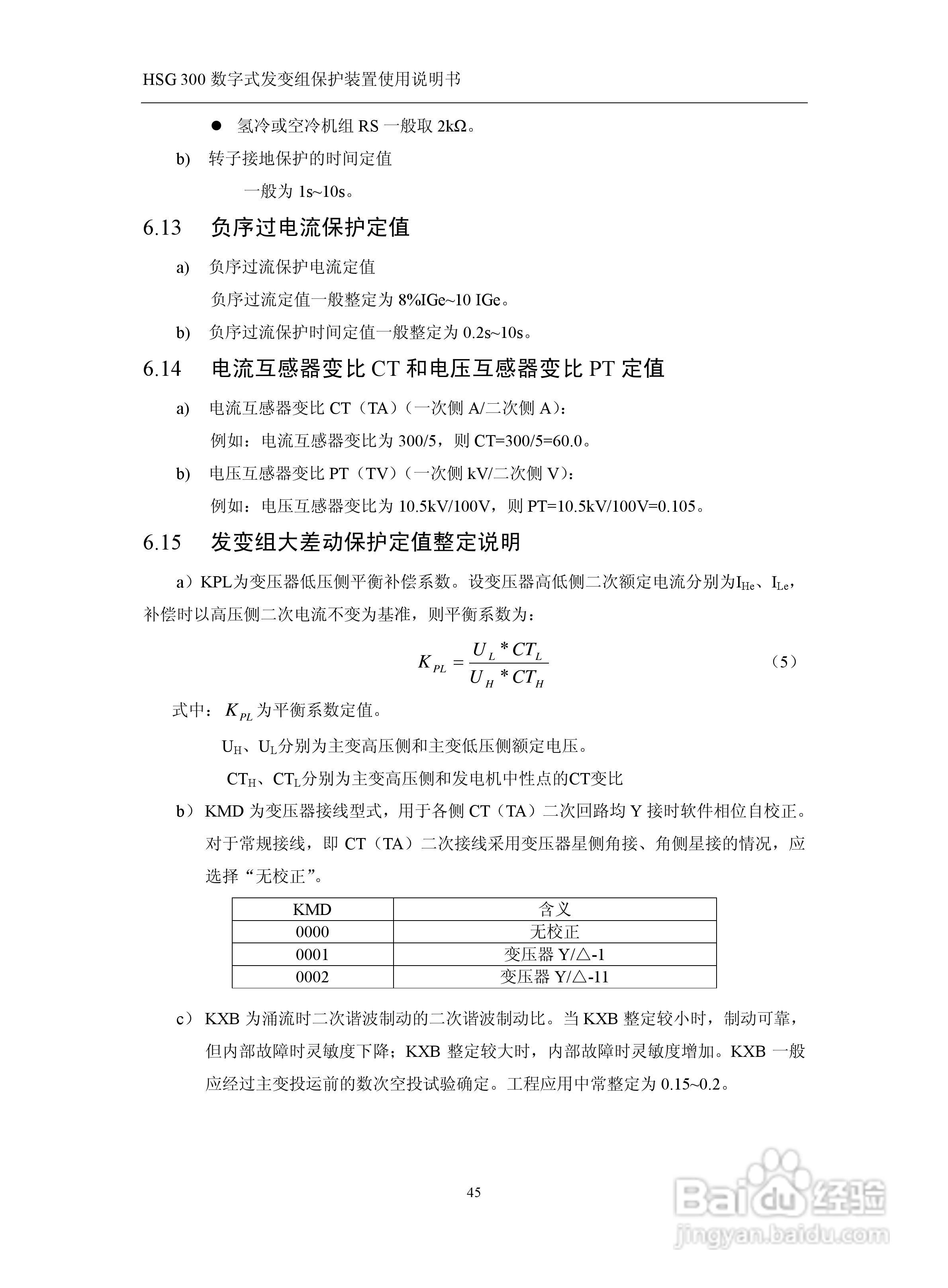 四方立德 HSG 300 数字式发变组保护装置使用说明书:[5]