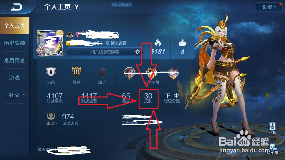 王者荣耀怎么查看自己的皮肤