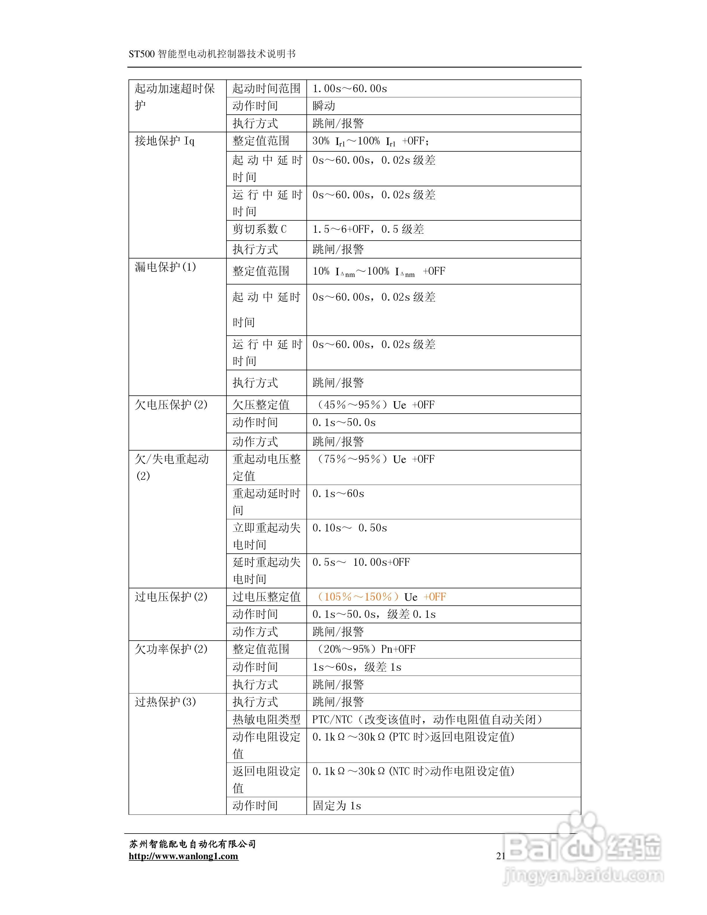ST500智能型电动机控制器技术说明书:[3]