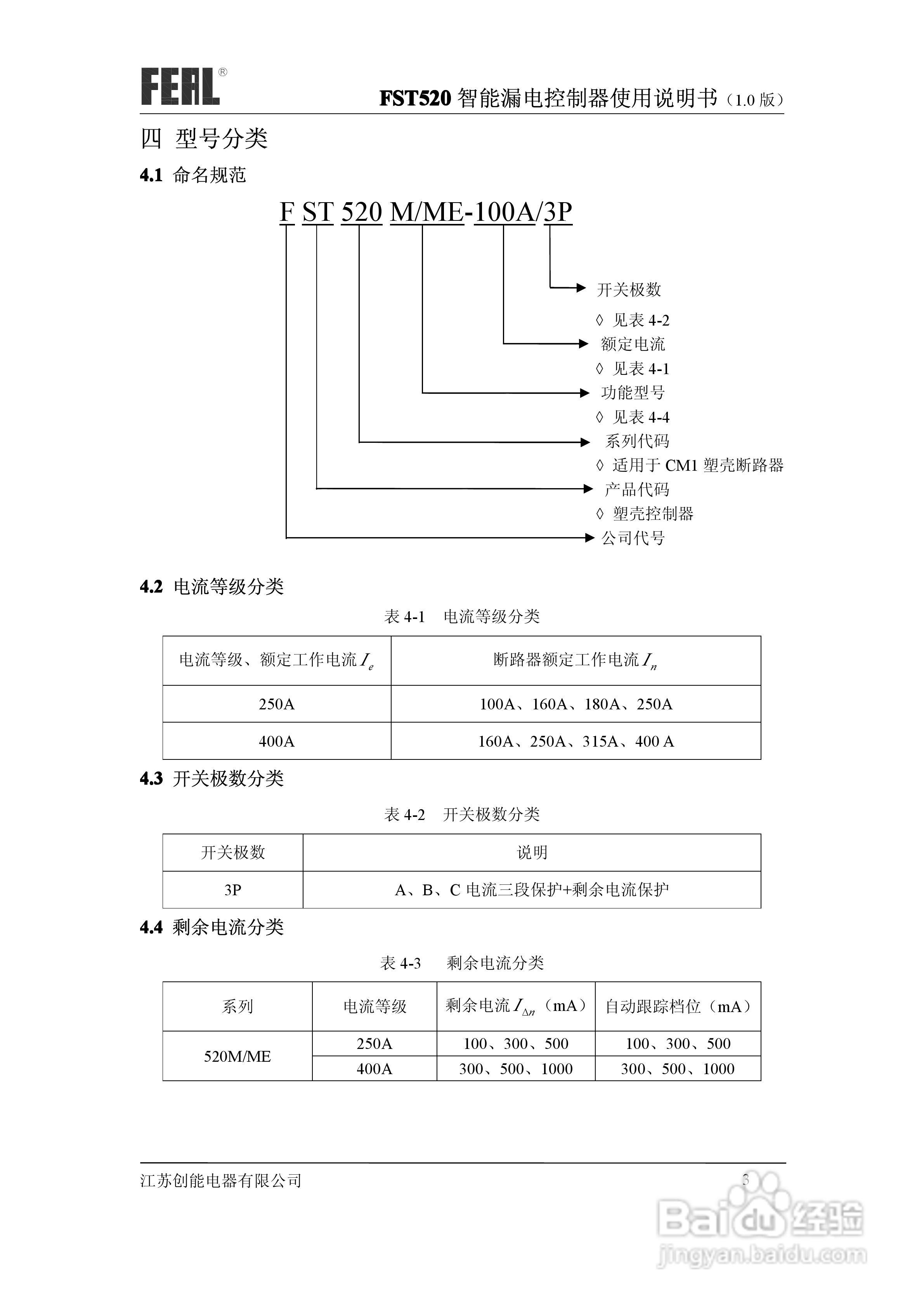 FST520智能漏电控制器使用说明书1.0:[1]