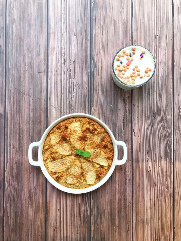 肉桂苹果燕麦麸皮派