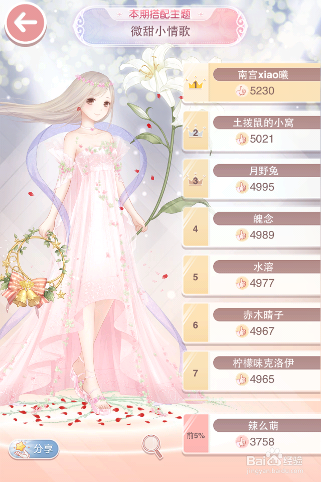 奇迹暖暖在搭配评选赛获更高名次方法