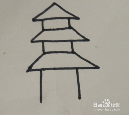宝宝学画:宝塔怎么画