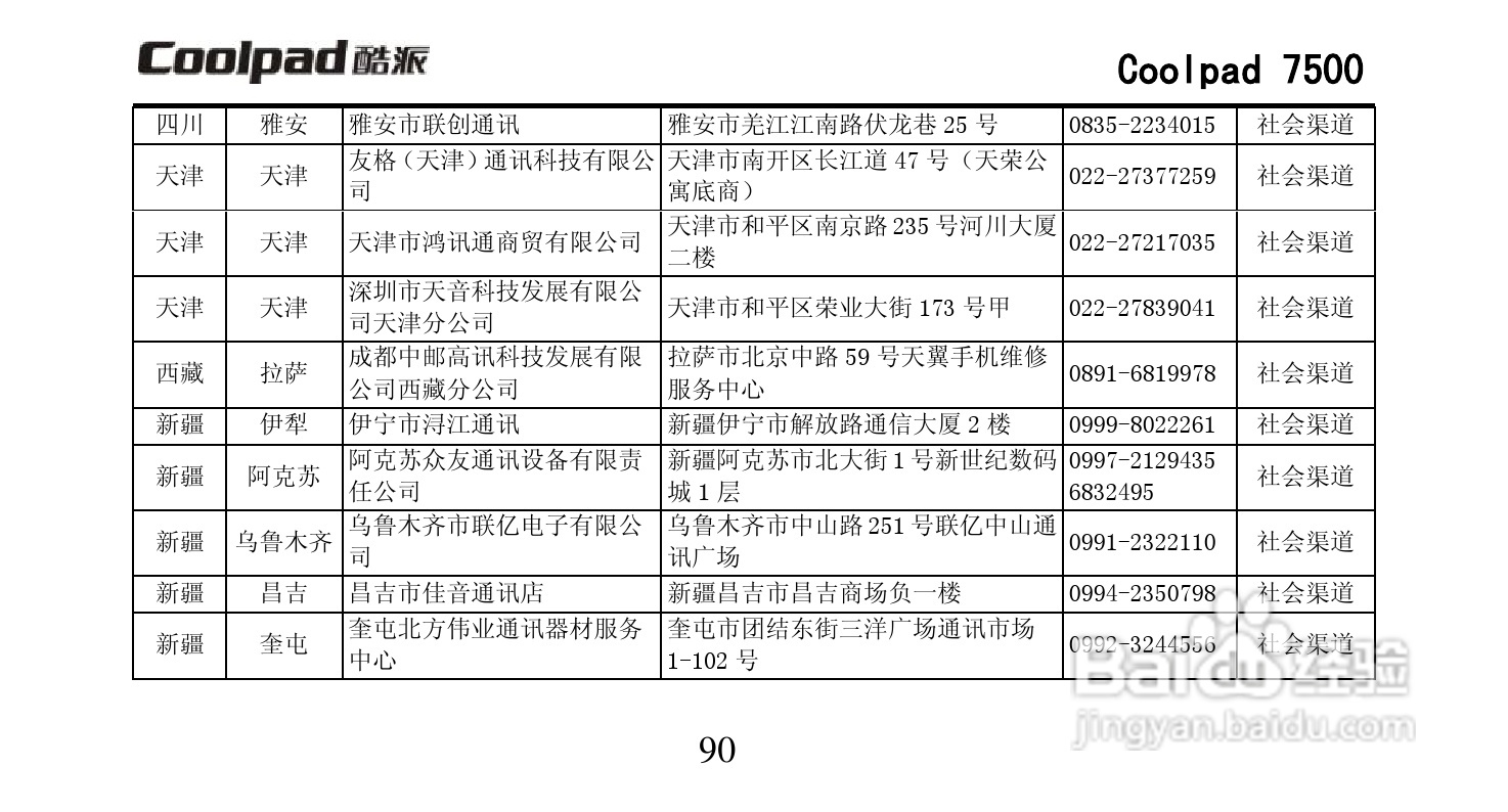 酷派Coolpad 7500手机说明书:[11]