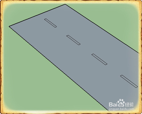 草图大师中怎么绘制沥青道路