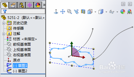 SolidWorks执行扫描命令选取不到引导线