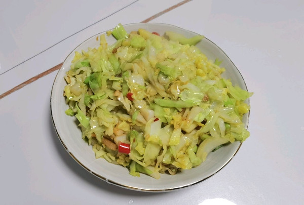 虾米小米辣炒包菜