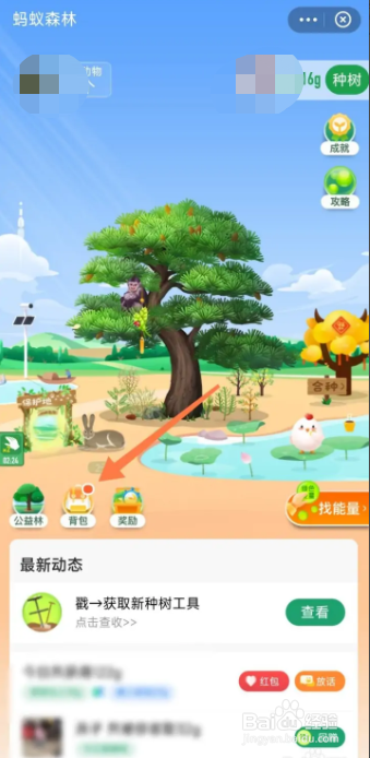 蚂蚁森林怎样分享道具