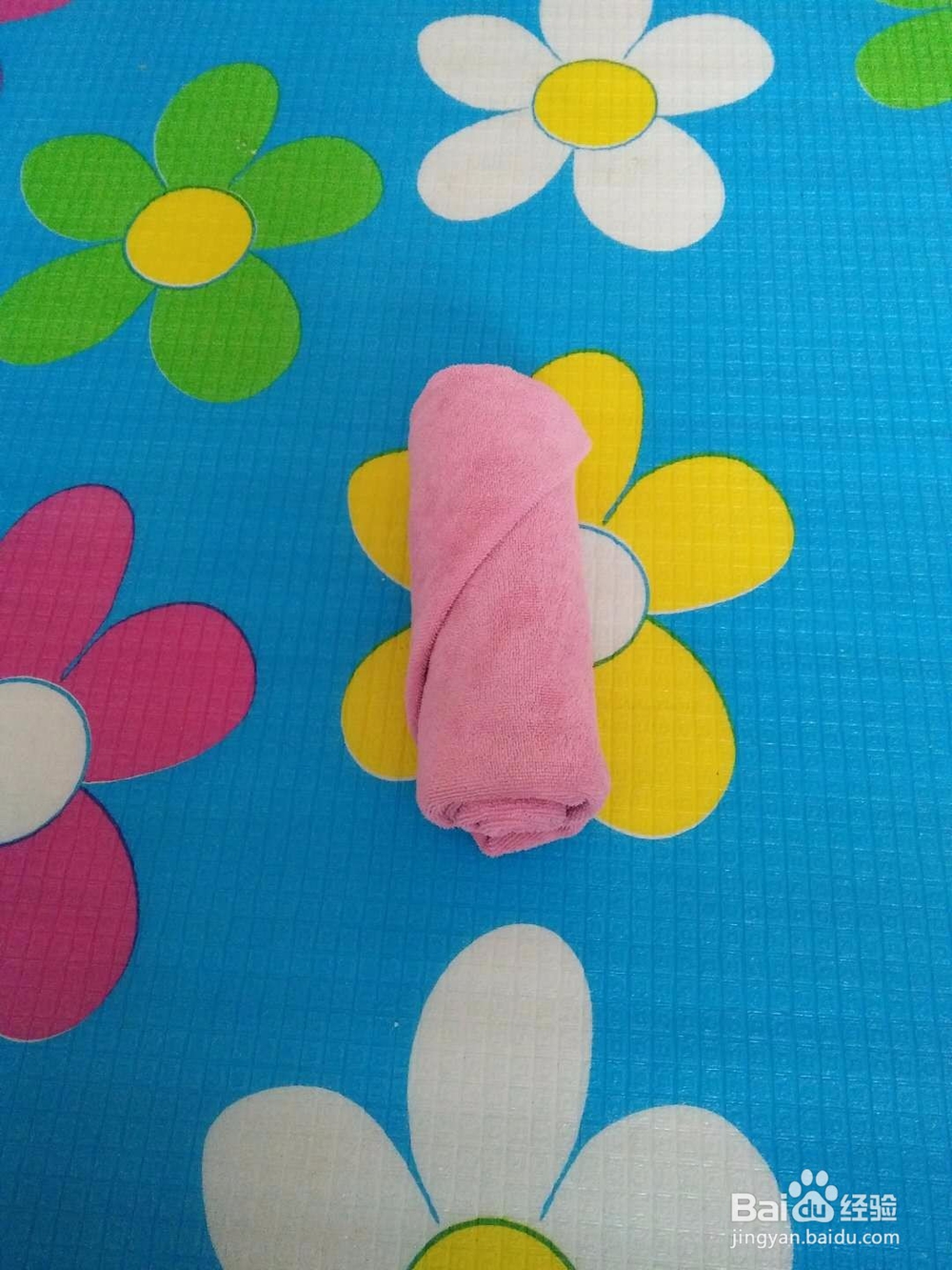 毛巾秒变浴帽和毛巾收纳叠法