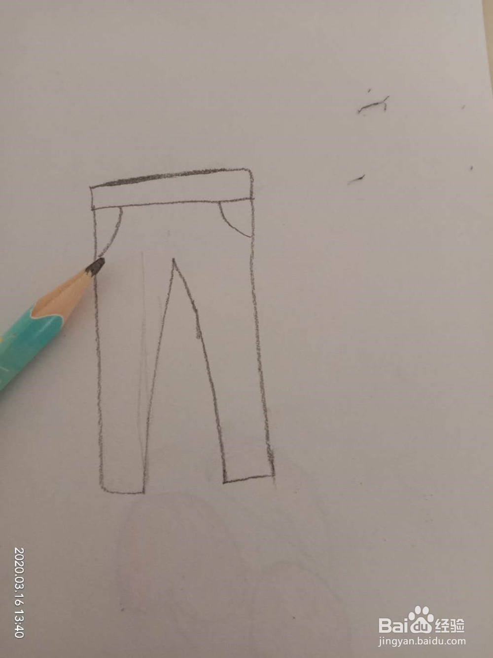 简笔画 如何画背带裤