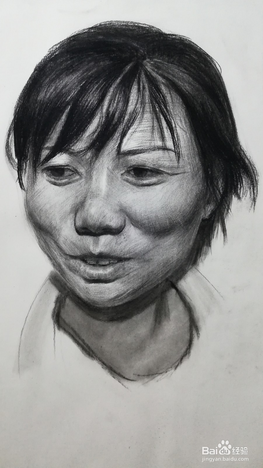 怎么画中年妇女的素描肖像