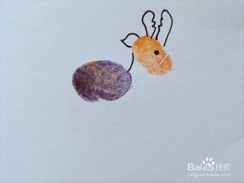 如何用手指印画一只梅花鹿