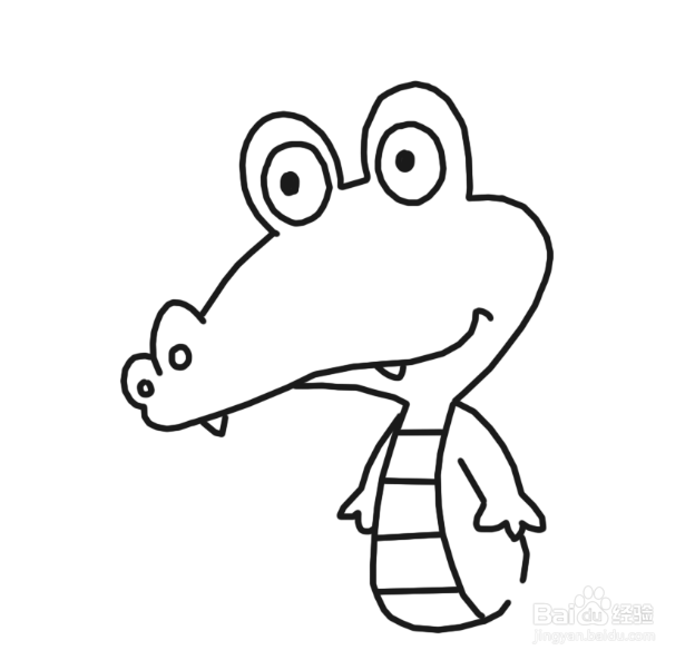 卡通简笔画：鳄鱼