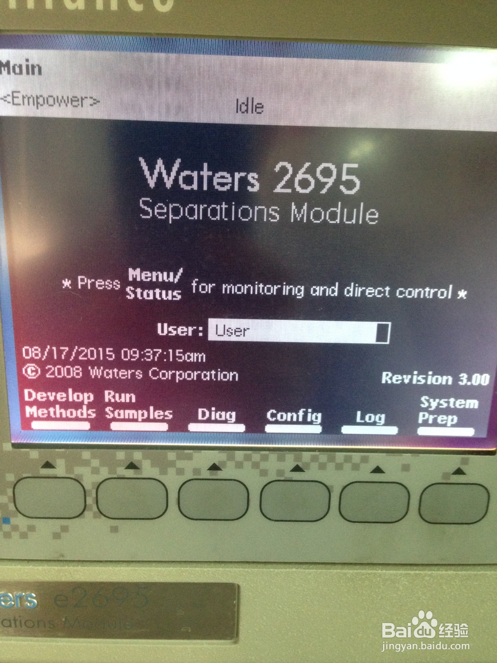 waters e2695监测器按钮灰色的解决方法