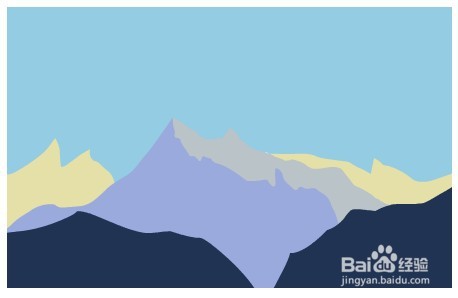 flash绘制一座山峦的场景