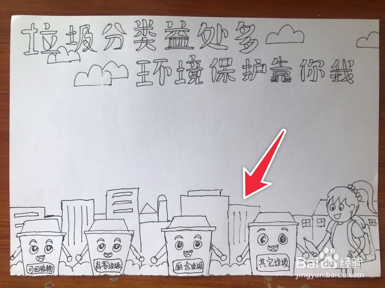垃圾分类益处多,环境保护靠你我手抄报