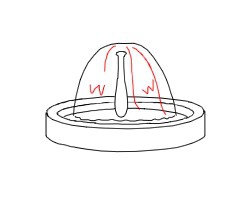 简笔画---怎么画喷泉