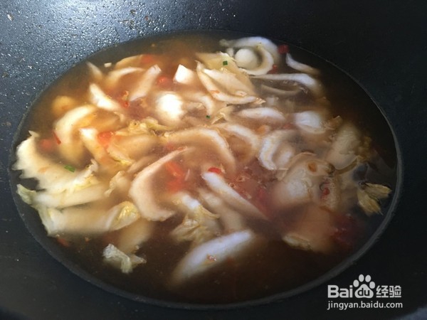 酸辣韭菜面片汤