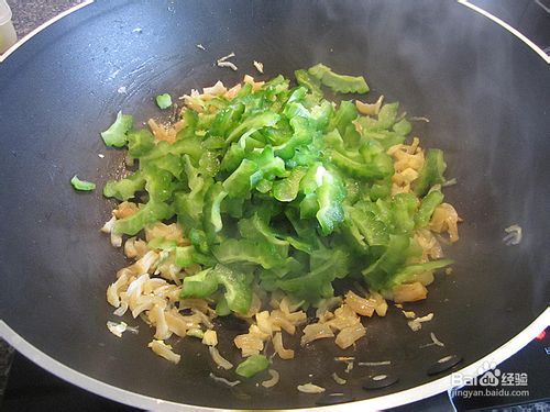江瑶柱鸡蛋炒苦瓜