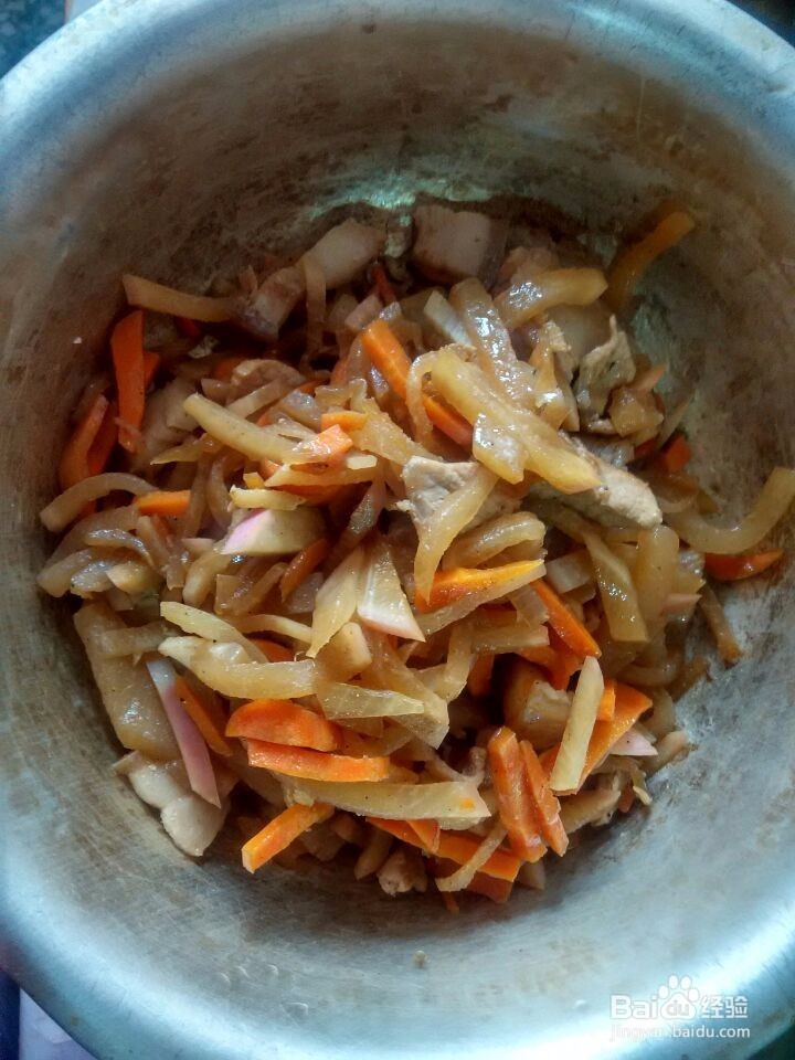 萝卜胡萝卜丝炒肉