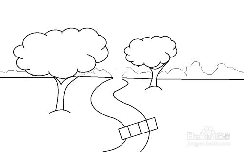 家乡景色怎么画