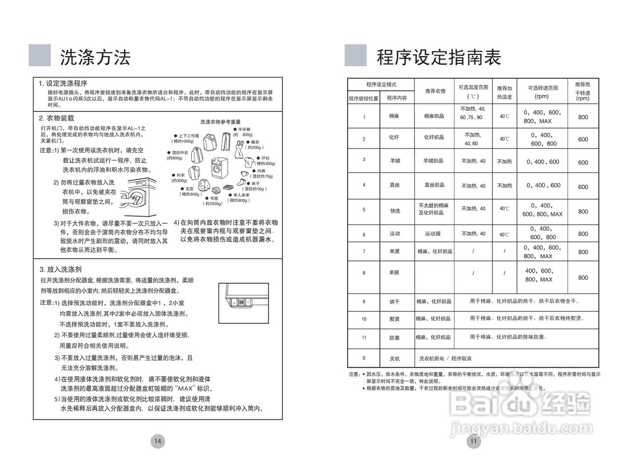 海尔XQG60-HTD1068洗衣机使用说明书