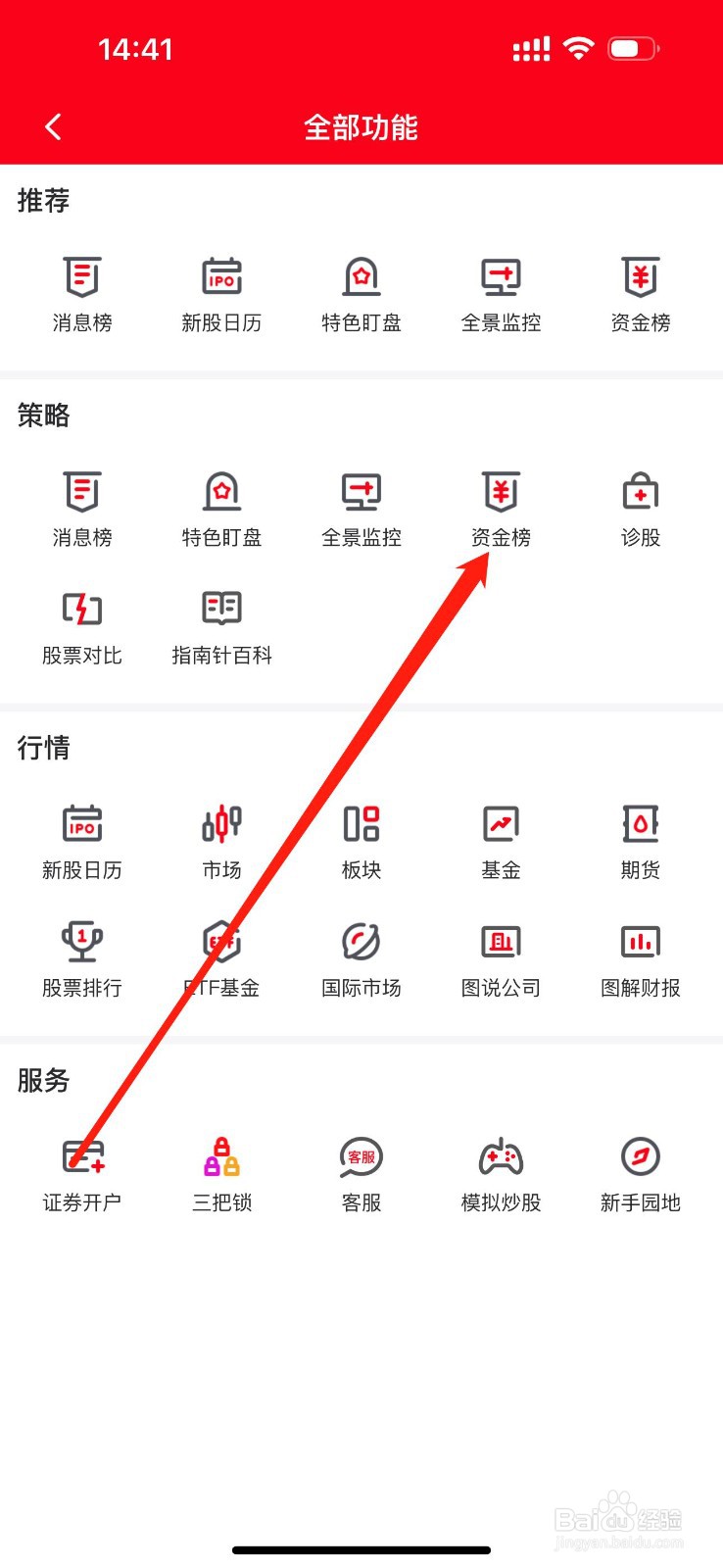 指南针股票如何查看资金榜