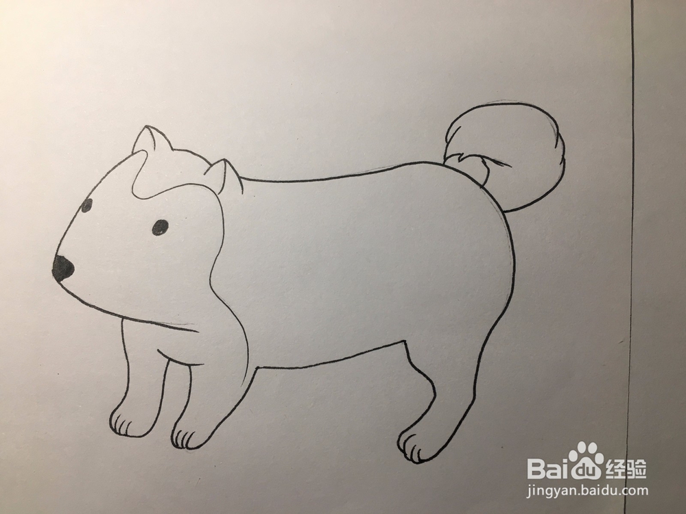 画一只小狗 狗仔简笔画 幼儿简笔画