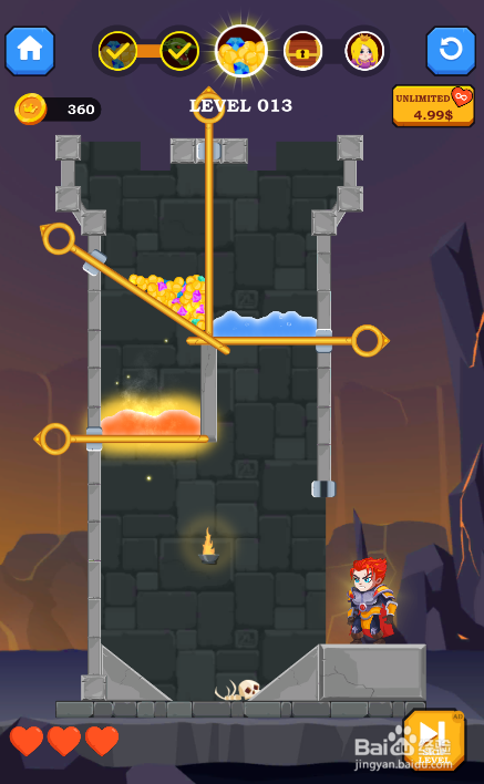 Hero Rescue Online的LEVEL 013怎样通过？