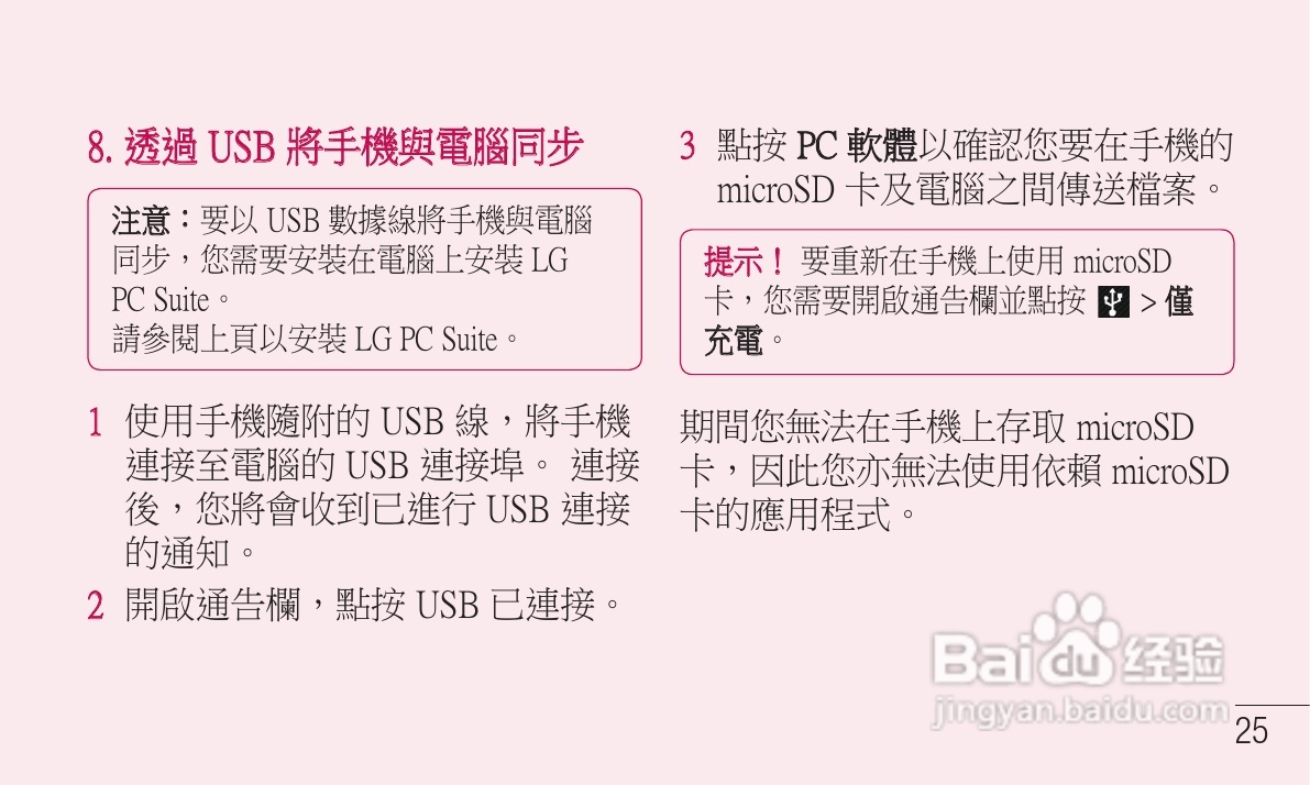 LG P705手机使用说明书:[3]