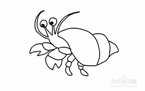 寄居蟹怎么画#校园分享