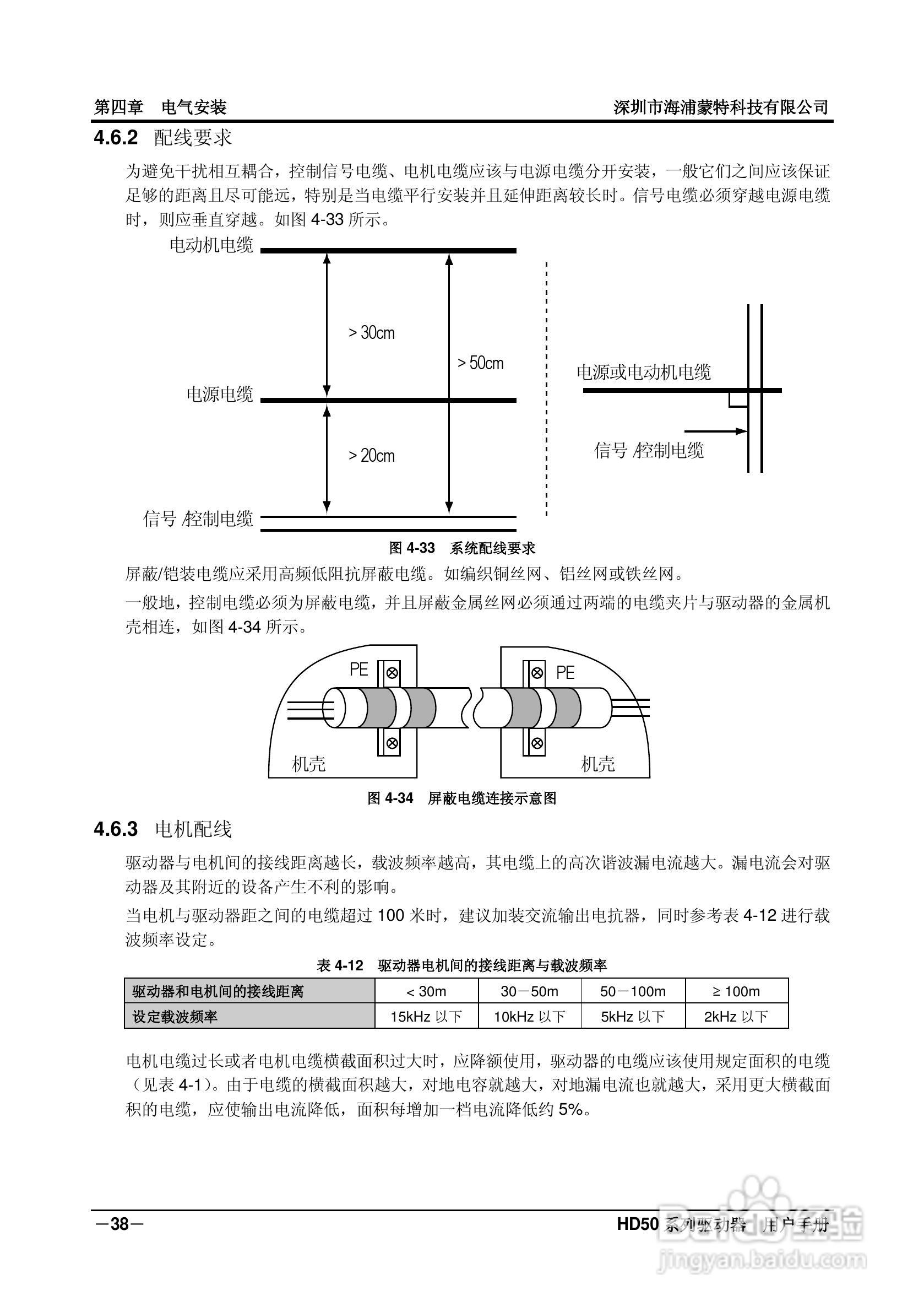 海浦蒙特HD50-6T400G高性能矢量控制驱动器用户手册:[5]