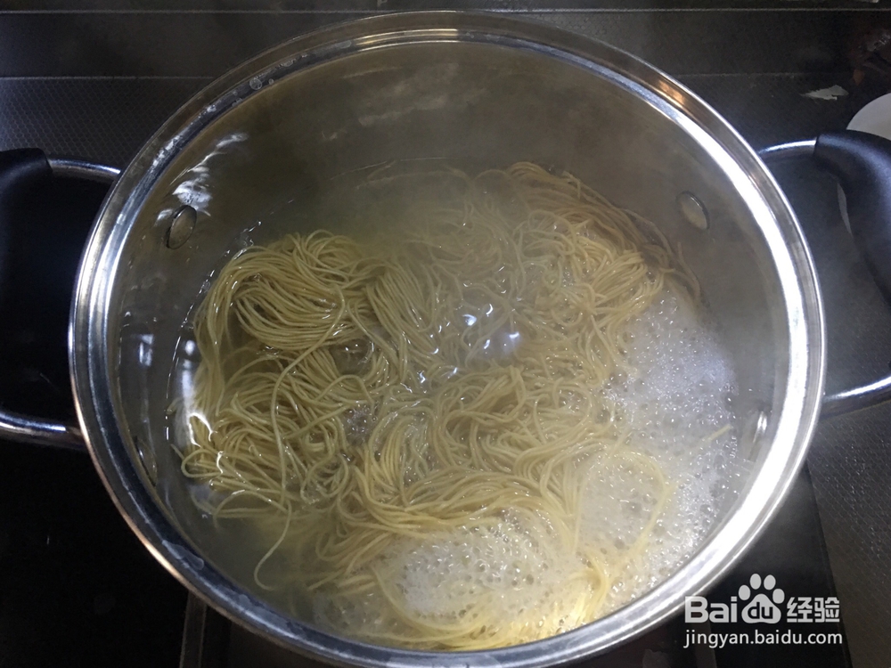 简单好吃的鲜虾拌面