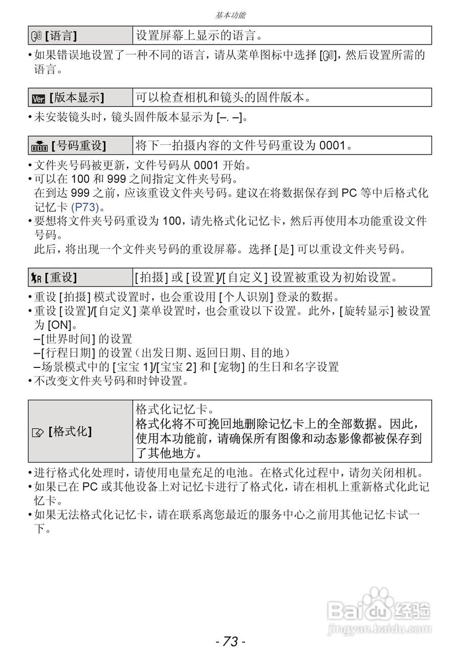 松下DMC-GX1数码相机使用说明书:[8]