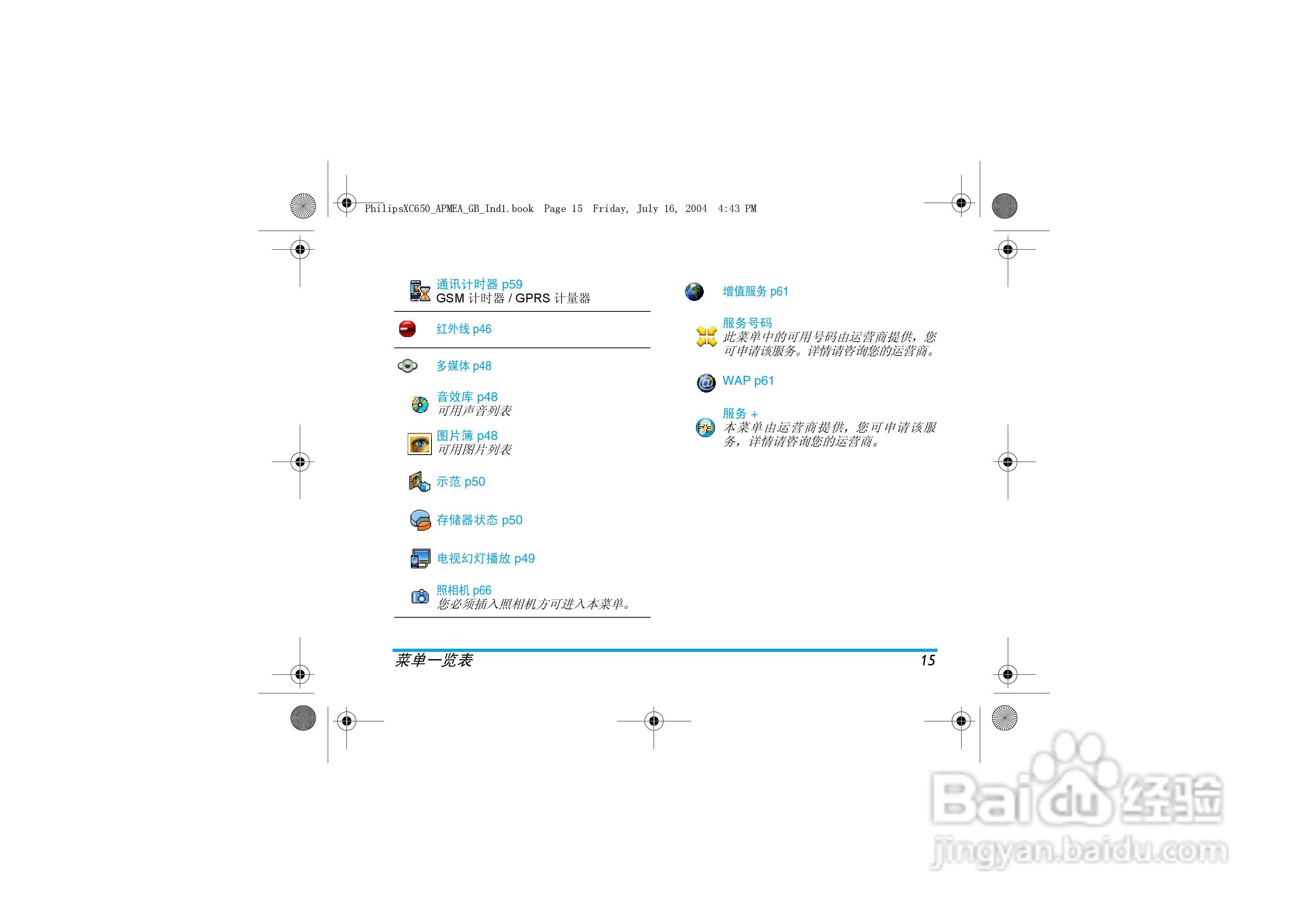 PHILIPS XC650手机说明书:[2]