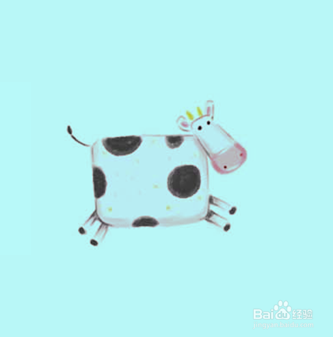 如何画卡通奶牛的简笔画?