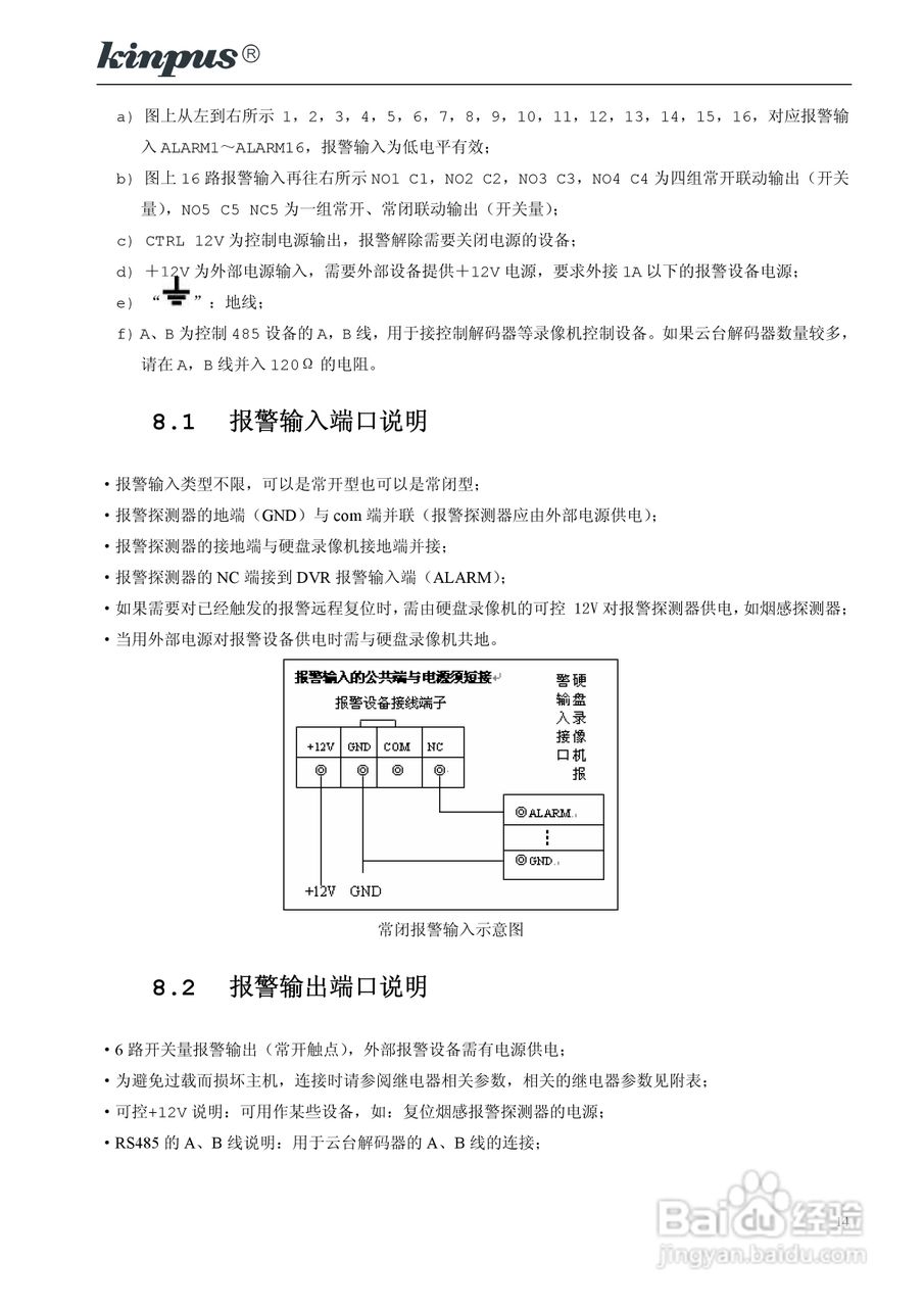 佳镨斯KP-CN2xxx系列嵌入式硬盘录像机使用说明书:[2]
