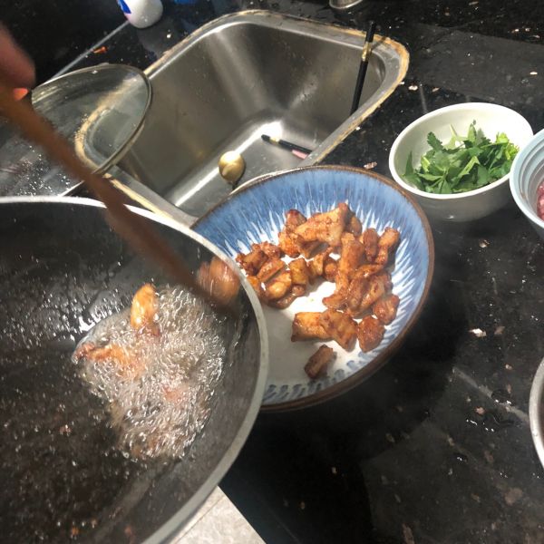 五花肉炒四季豆