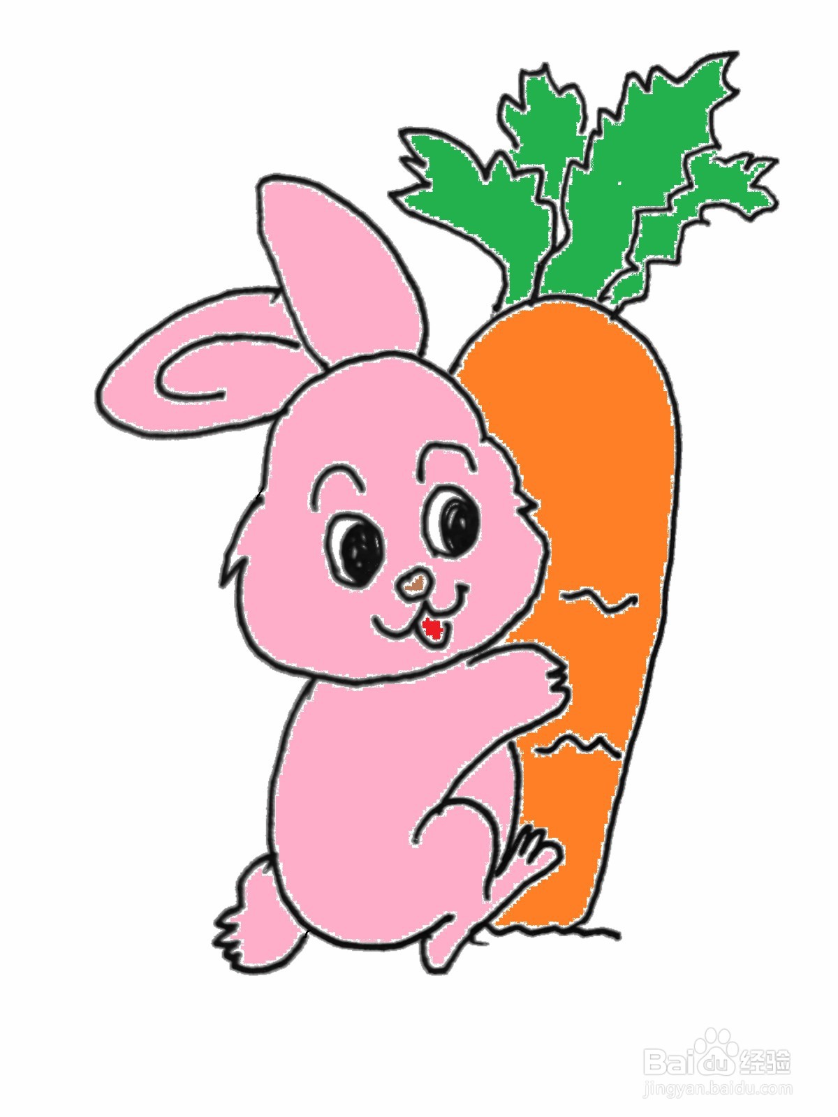 <b>拔萝卜的小兔子绘画教程</b>