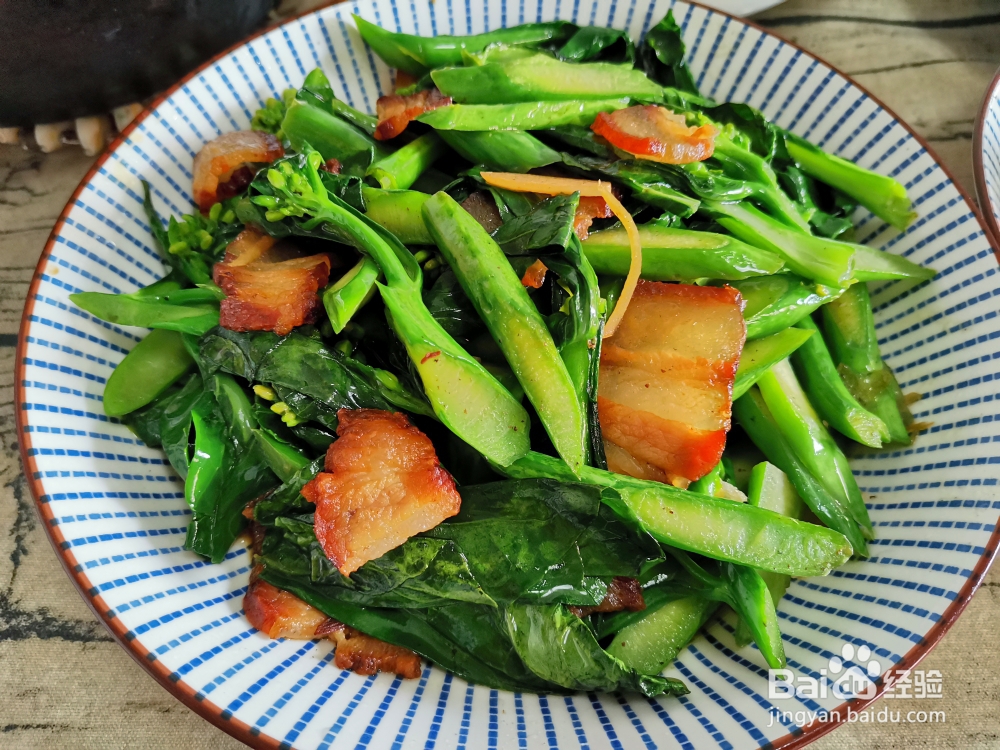 妈妈教你做腊肉炒芥蓝