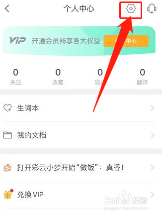 彩云小译怎么设置文字翻译自动朗读译文