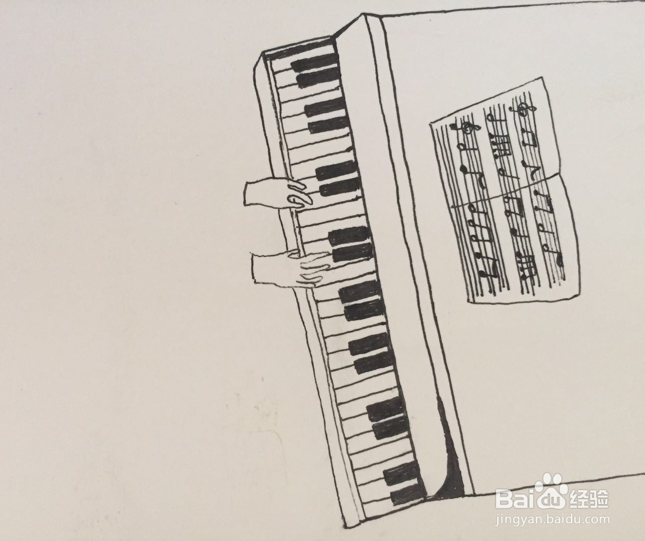 插画教程之弹钢琴的女士