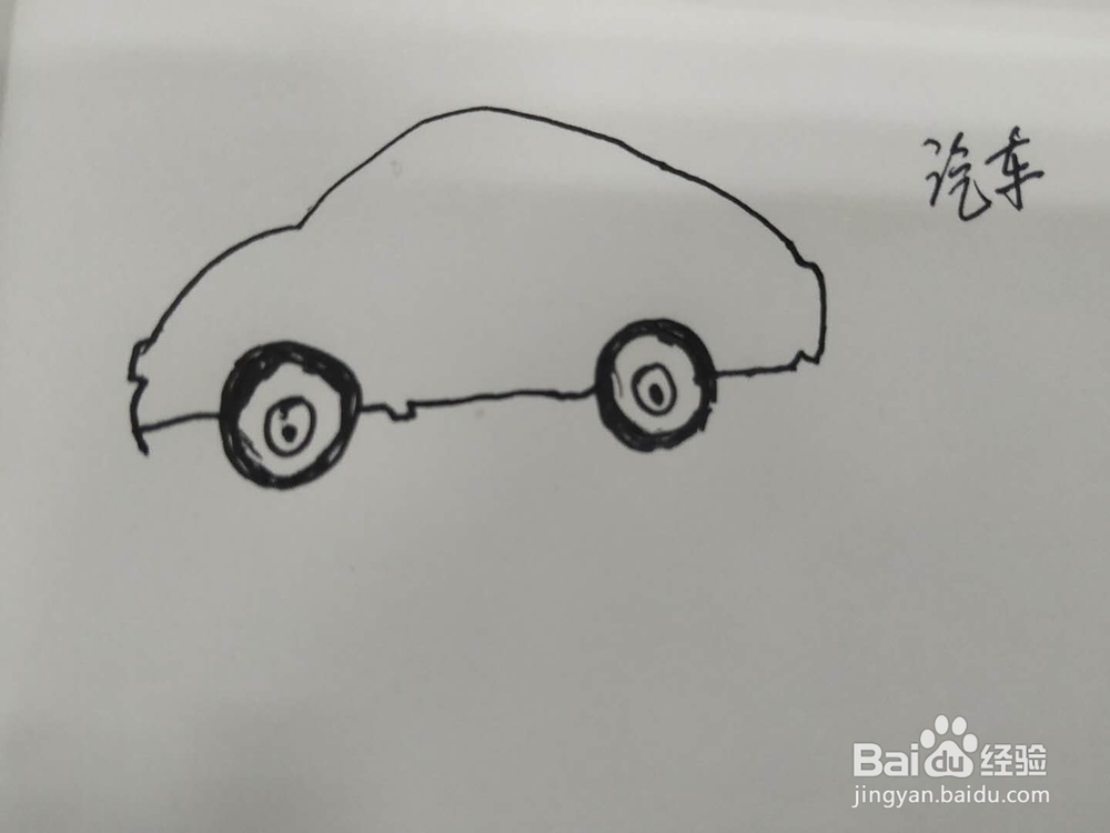小轿车简笔画怎么画，怎么画小汽车简笔画